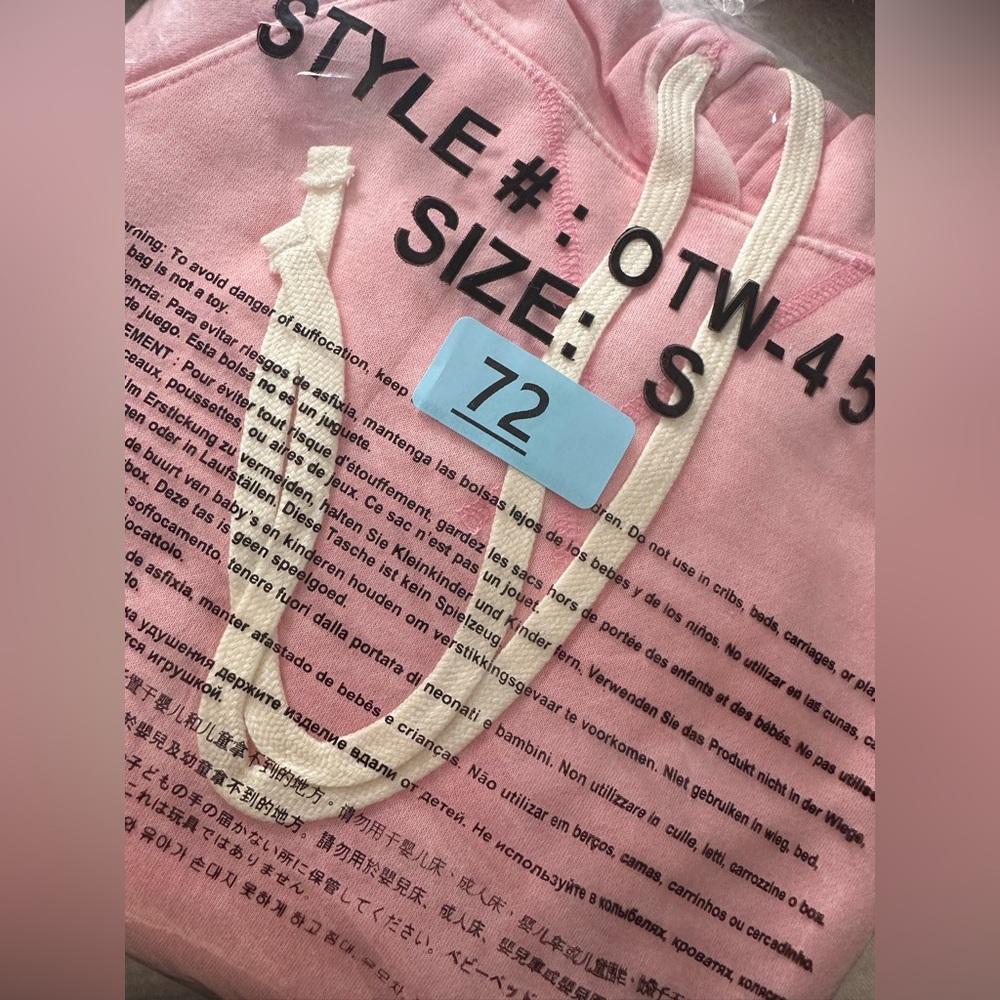 NEW🩷Zenana Acid Washed Hoodie with Kangaroo Pocket Small Pink - Picture 2 of 2